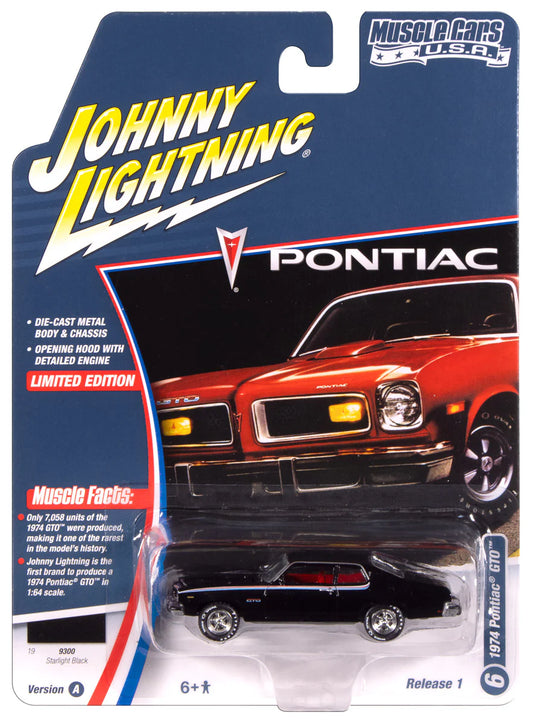Johnny Lightning - 1974 Pontiac GTO (Gloss Black)