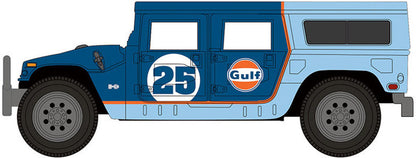 Johnny Lightning 2006 Hummer H1 (Off Road) (Gulf Dark Blue w/Orange Graphics)