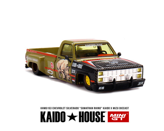 (PREORDER) Kaido House x Mini GT x Mizu Diecast Chevrolet Silverado “Sumatran Rhino”