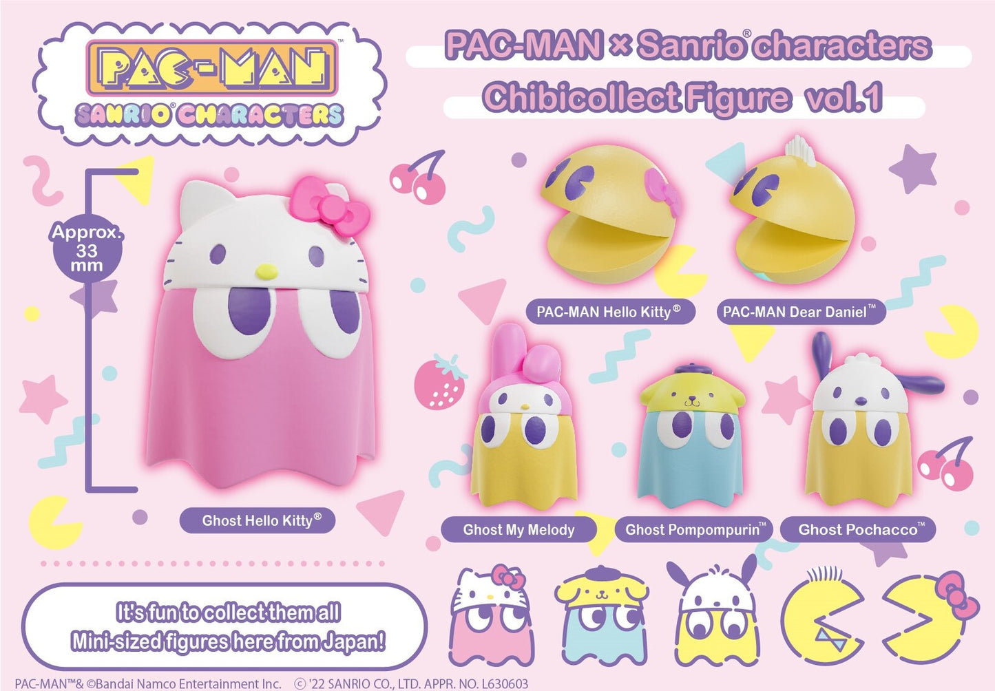 Pac-Man x Sanrio Characters Chibicollect Figure Blind Box (Vol. 1 & 2 Available)