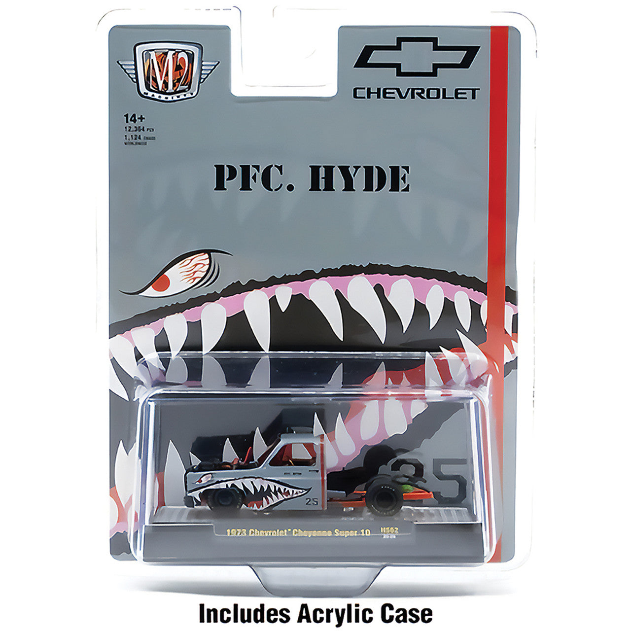 M2 Machines - PFC. HYDE - 1973 Chevrolet Cheyenne Super 10 WWII Warbird Nose Art (Hobby Exclusive Release)