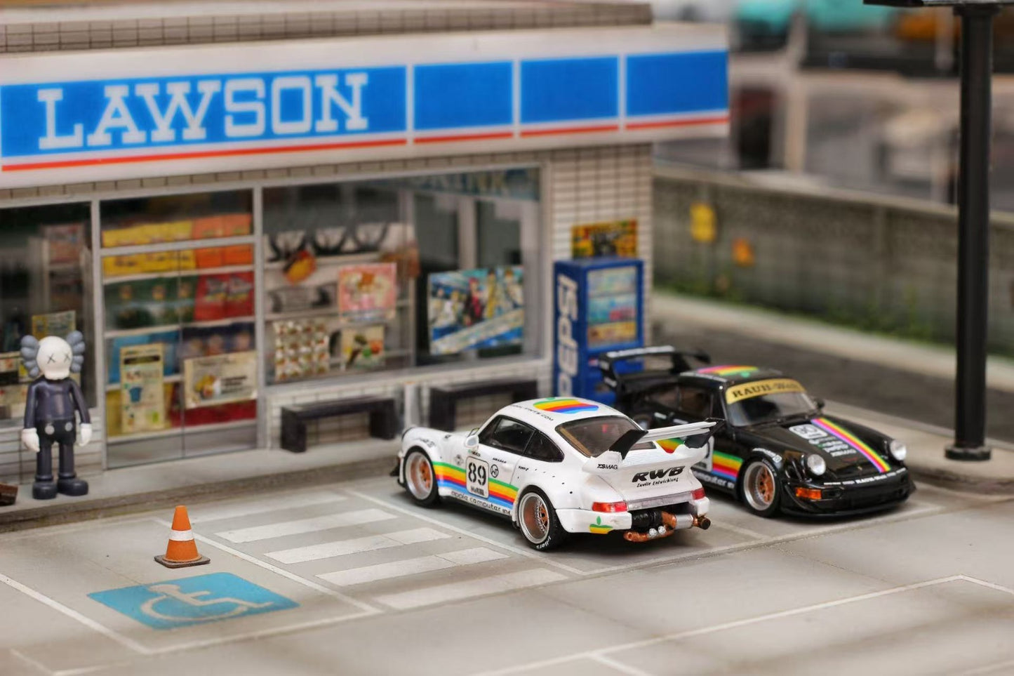(PREORDER) Street Weapon Porsche RWB 964 Wide-Body Modified (Apple Livery)
