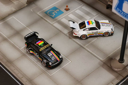 (PREORDER) Street Weapon Porsche RWB 964 Wide-Body Modified (Apple Livery)