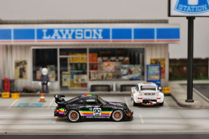 (PREORDER) Street Weapon Porsche RWB 964 Wide-Body Modified (Apple Livery)