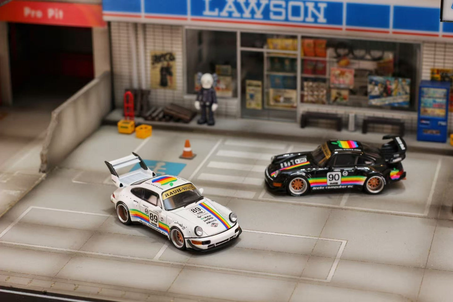 (PREORDER) Street Weapon Porsche RWB 964 Wide-Body Modified (Apple Livery)