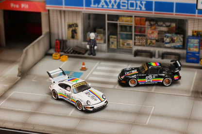 (PREORDER) Street Weapon Porsche RWB 964 Wide-Body Modified (Apple Livery)