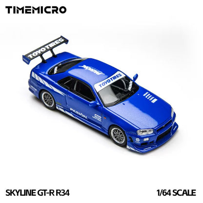TimeMicro Nissan Skyline C-West GT-R R34 (Blue)