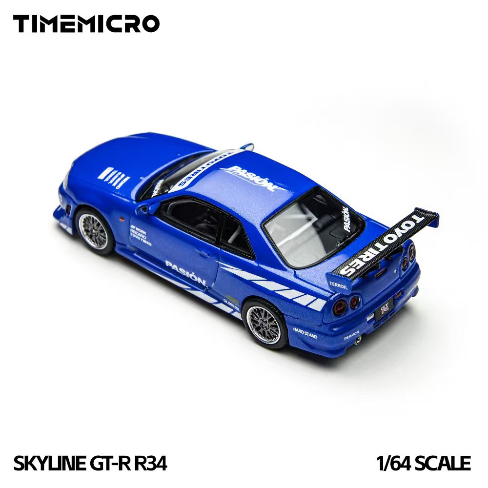 TimeMicro Nissan Skyline C-West GT-R R34 (Blue)