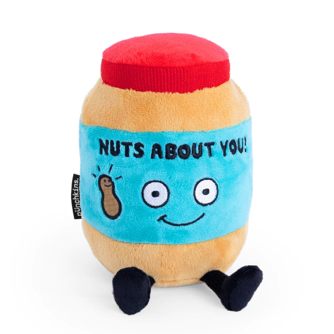 Punchkins - "C'est fou de toi !" Pot de beurre de cacahuète en peluche fantaisie, cadeau de vacances