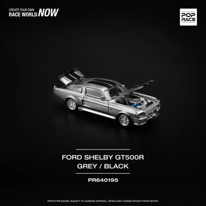 (PREORDER) Pop Race - 1967 Shelby Mustang GT500 (Grey w/Black stripes)