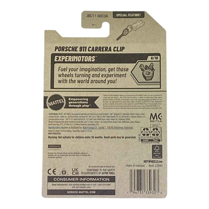 Hot Wheels Porsche 911 Carrera Clip - Experimotors Series 6/10