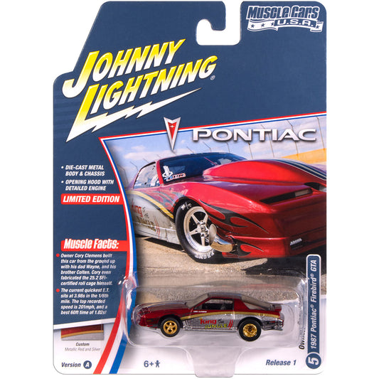 Johnny Lightning - 1987 Pontiac Trans Am King of the Jungle (Metallic Red)