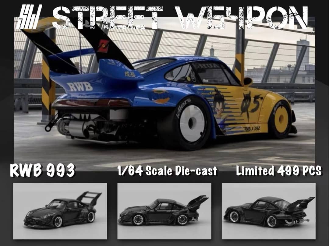 STREET W64PON RWB Porsche 993 Livrée Dragon Ball (Végéta)