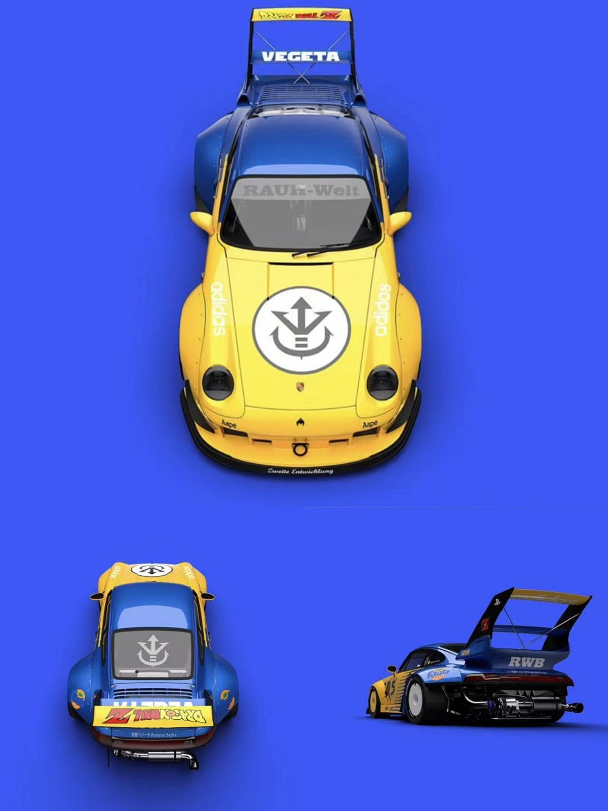 STREET W64PON RWB Porsche 993 Livrée Dragon Ball (Végéta)