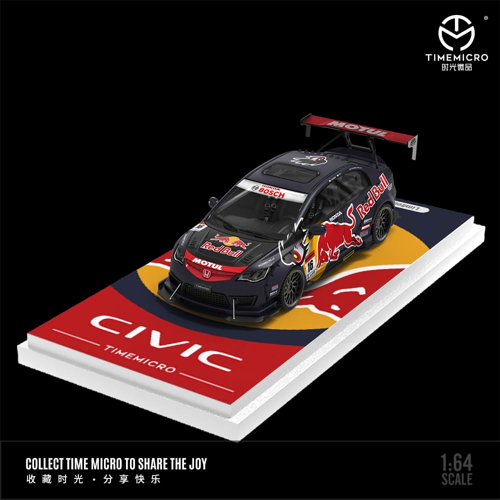 (PREORDER) TimeMicro Honda Civic Modified (Red Bull Livery Full Color-No Figure)