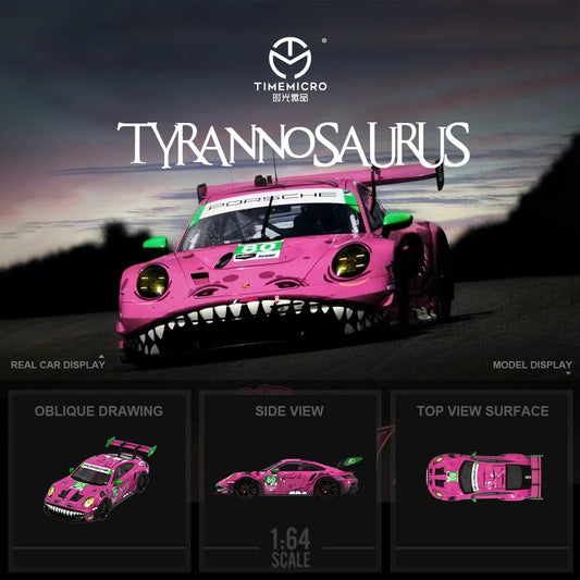 TimeMicro Porsche 992 Tyrannosaure "Roxy" (Rose/sans figurine) 