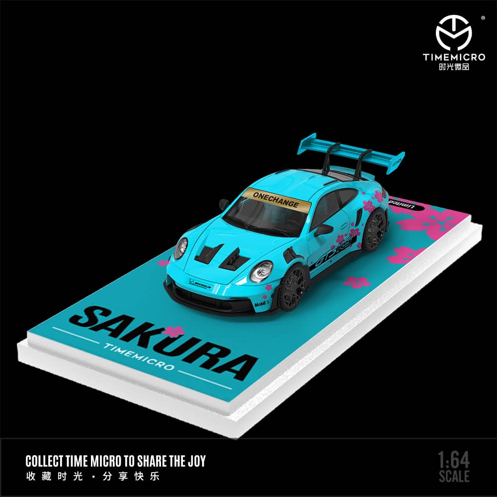 (PREORDER) TimeMicro Porsche 992 GT3 RS (Sakura Blue/No figure)