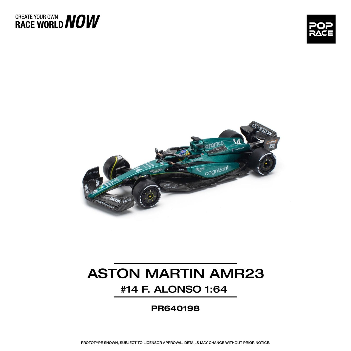 (PREORDER) Pop Race - Aston Martin AMR23 F1 #14 F. Alonso