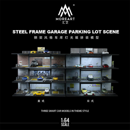 MoreArt - Steel Frame Garage/Parking Lot Scene (American or Japanese Style)