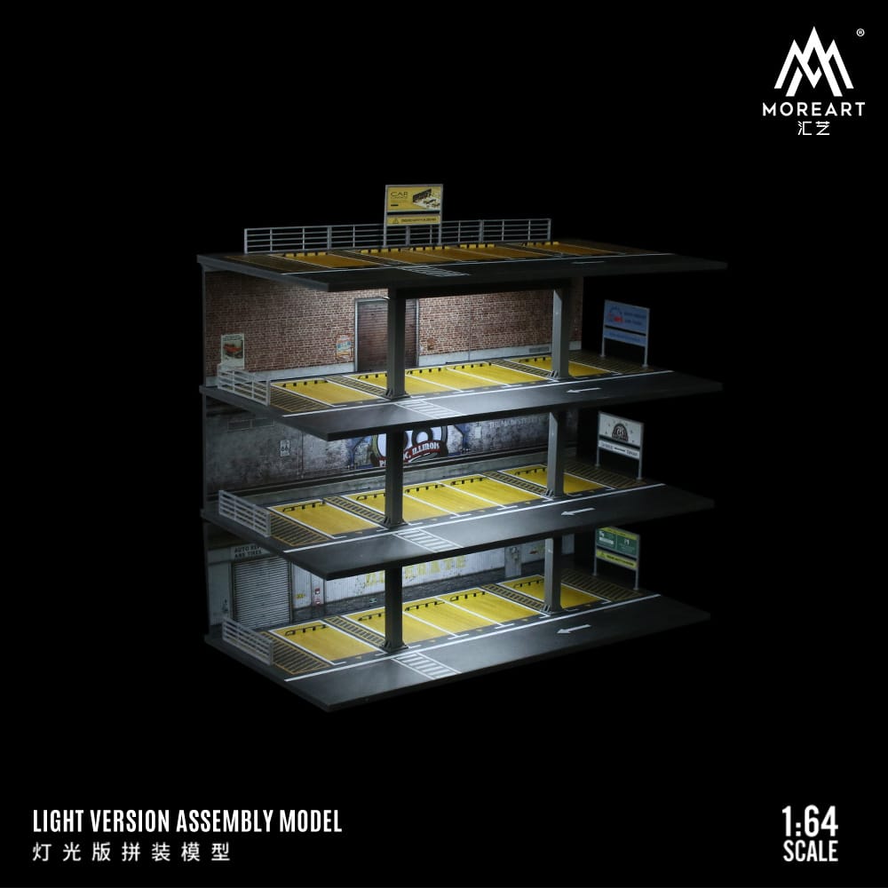 (PREORDER) MoreArt - Steel Frame Garage/Parking Lot Scene (American or Japanese Style)