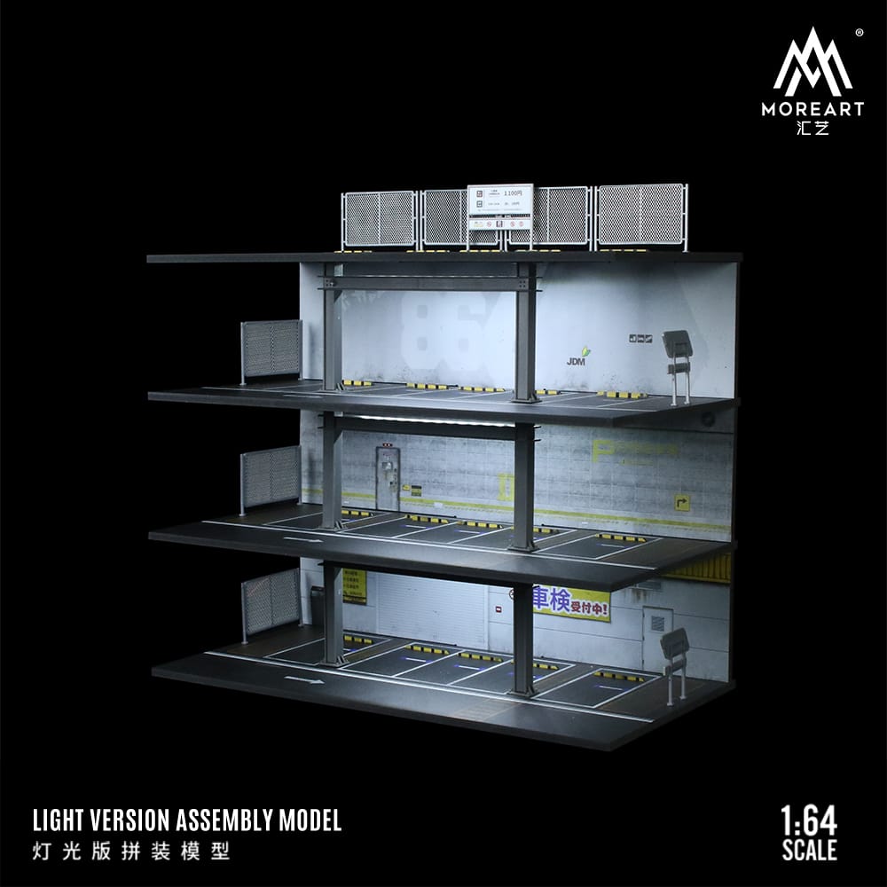 (PREORDER) MoreArt - Steel Frame Garage/Parking Lot Scene (American or Japanese Style)