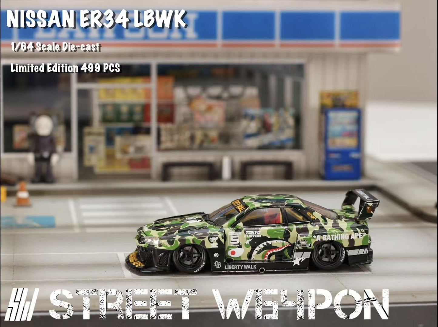(PREORDER) Street Weapon LBWK Nissan Skyline ER34 Camouflage Special Edition
