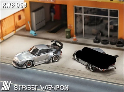 (PREORDER) Street Weapon Porsche RWB 993 - Lower Tail (RAW Vanished Alloy Color)