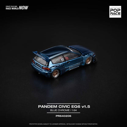 (PREORDER) Pop Race - Pandem Honda Civic EG6  v1.5 (Blue Chrome)