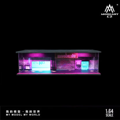 MoreArt Lighted Mechanic Shop (Diorama) - Cyberpunk Series 02