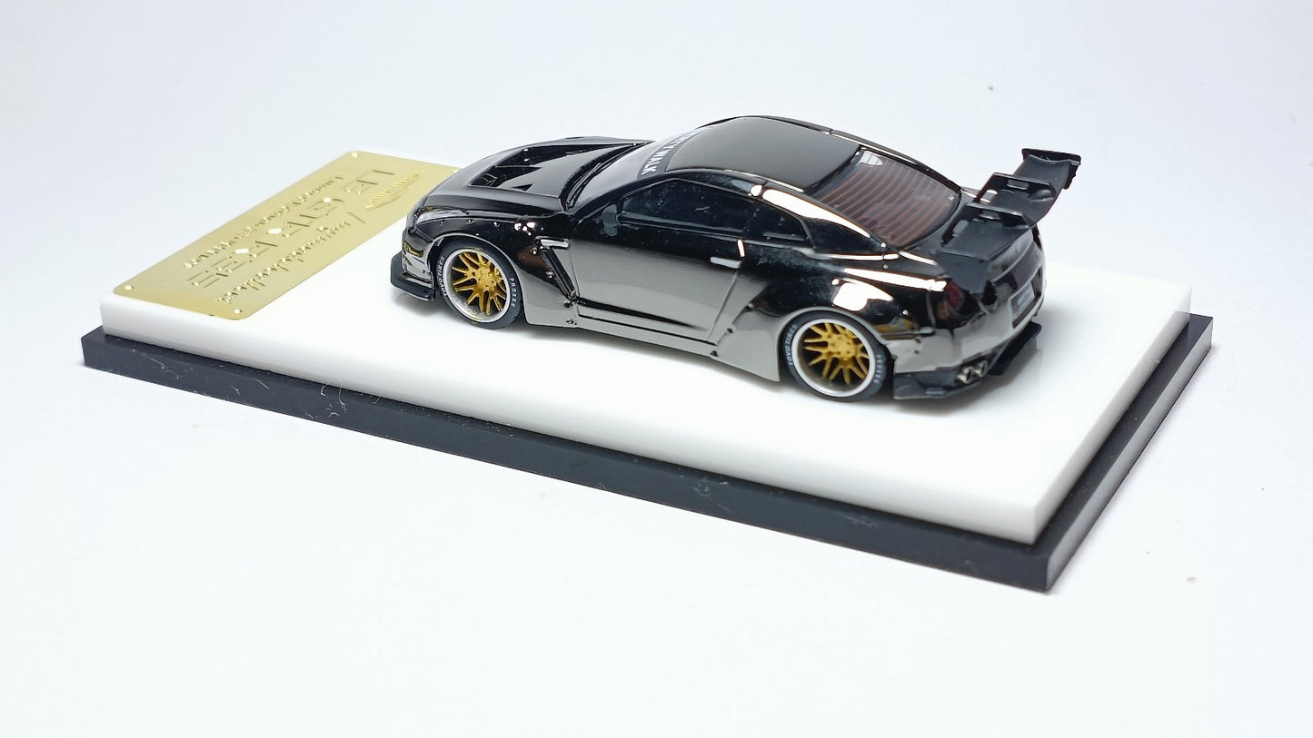 My Model Collect MC -  Nissan LB GTR R35 1.5 Version Wide-Body (Gunmetal Chrome)