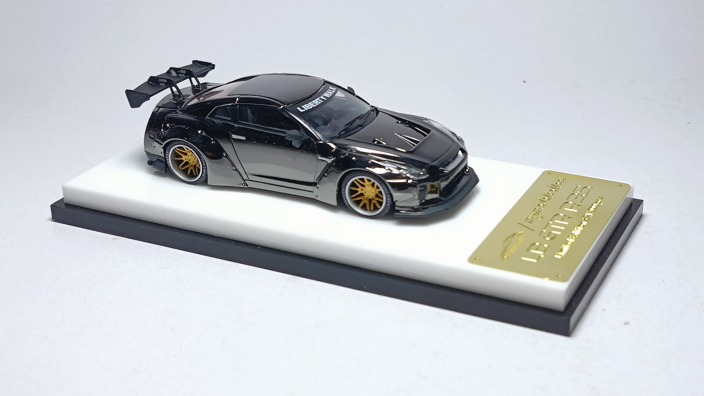 My Model Collect MC -  Nissan LB GTR R35 1.5 Version Wide-Body (Gunmetal Chrome)