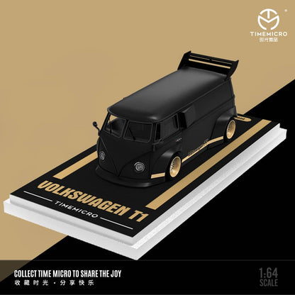 TimeMicro Black Gold VWT1 Minibus, Porsche 992 GT3 RS, & Trailer (Sold Individually or as set)