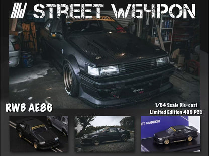Street Weapon RWB Toyota AE86 Wide-Body (Matte Black/Gold)