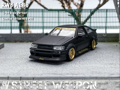 Street Weapon RWB Toyota AE86 Wide-Body (Matte Black/Gold)