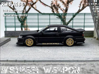 Street Weapon RWB Toyota AE86 Wide-Body (Matte Black/Gold)