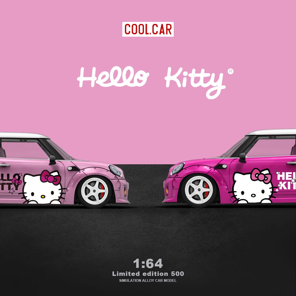 Cool Car Volkswagen Beetle - Livrée Hello Kitty (Rose foncé)