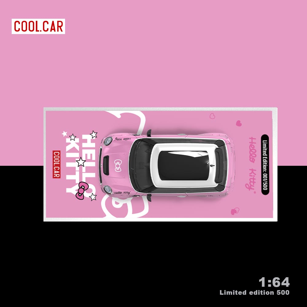 Cool Car Volkswagen Beetle - Livrée Hello Kitty (Rose foncé)