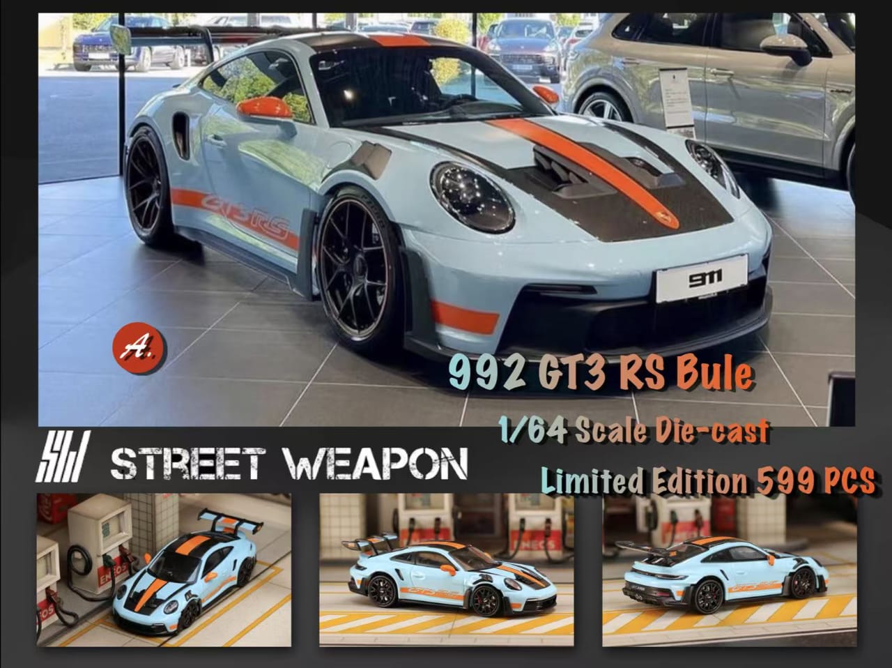 (PREORDER) Street Weapon Porsche 992 GT3 RS (Gulf Livery)