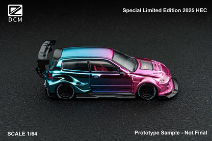 (PREORDER) DCM Kevmannz 1996 Honda Civic EG6 Hatchback Wide Body (Long Spoiler) Hobby Expo China 2025 (Dazzling Color)