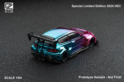 (PREORDER) DCM Kevmannz 1996 Honda Civic EG6 Hatchback Wide Body (Long Spoiler) Hobby Expo China 2025 (Dazzling Color)