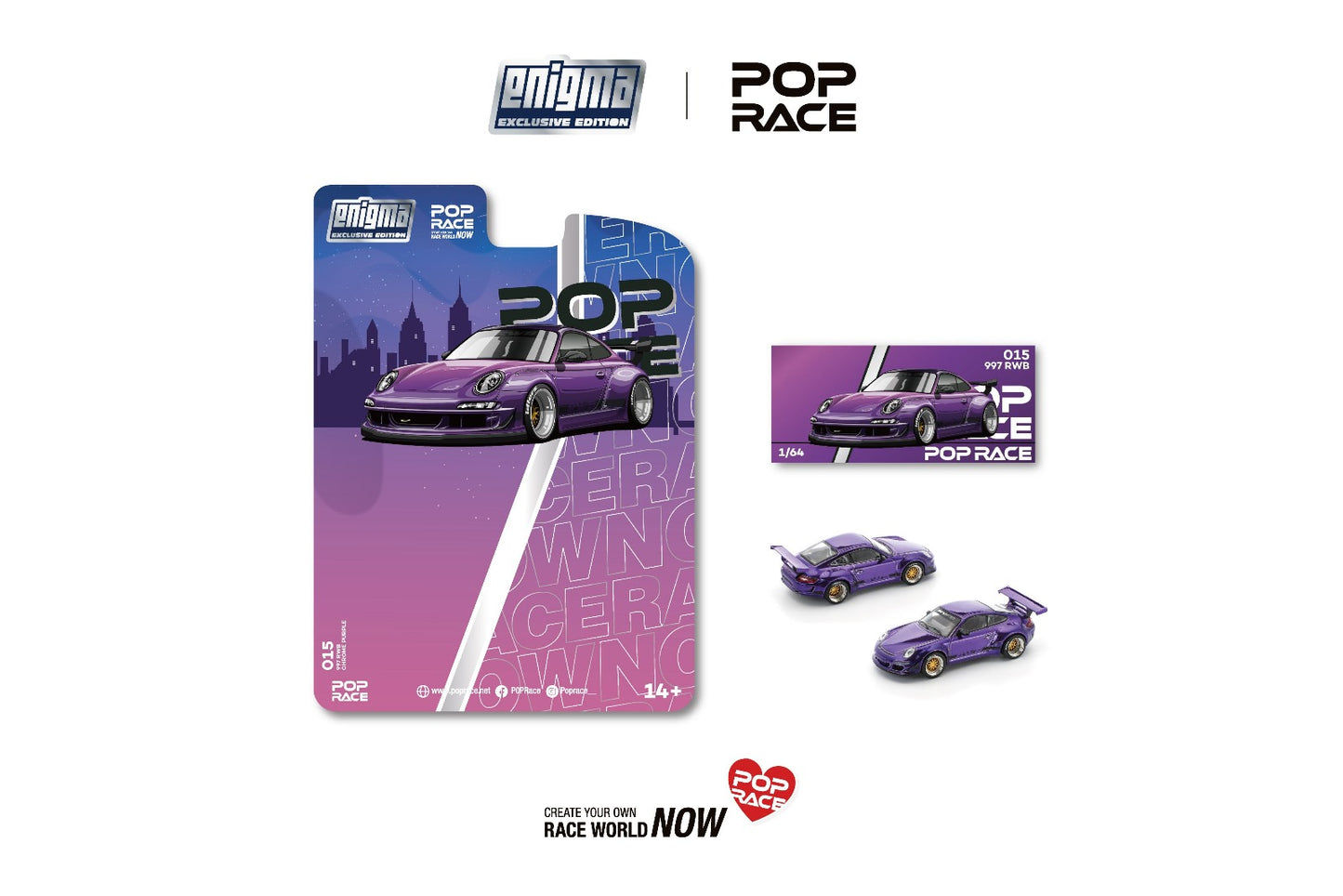 (PREORDER) Pop Race - Porsche RWB 997 Purple