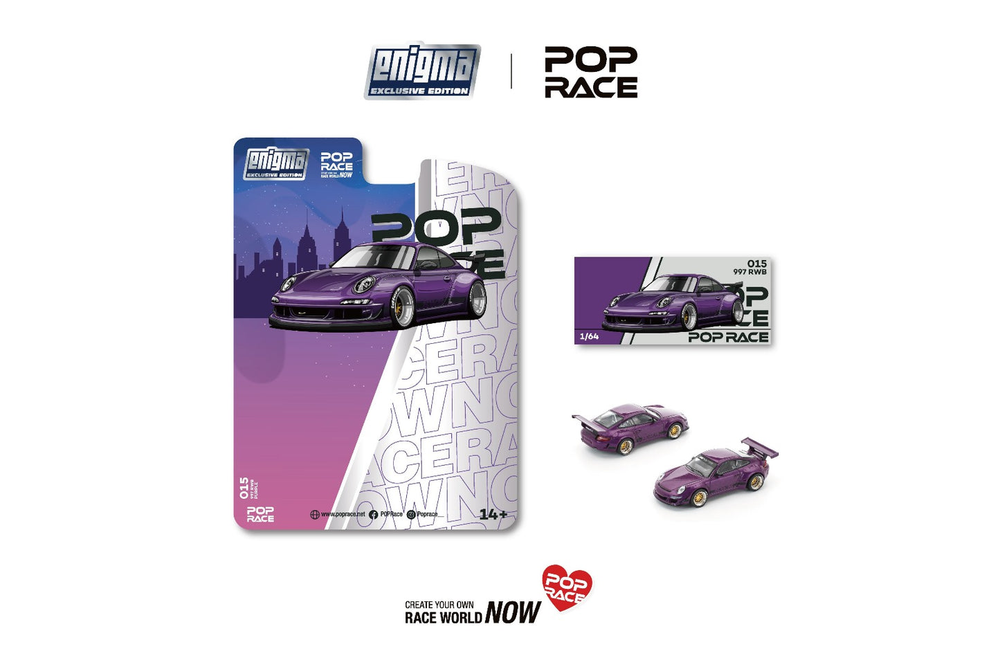 (PREORDER) Pop Race - Porsche RWB 997 Purple