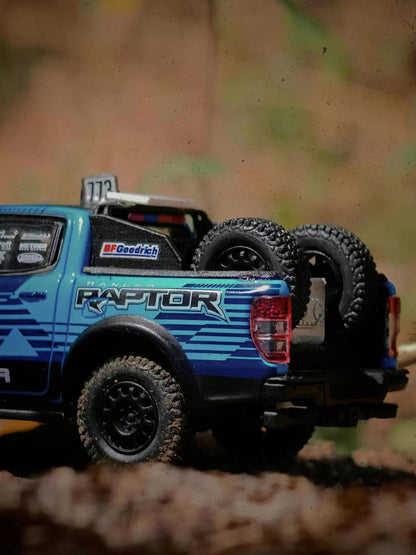 (PREORDER) MK Miniatures Ford Ranger Raptor 2024 Baja racing (Blue w/lgraphics)
