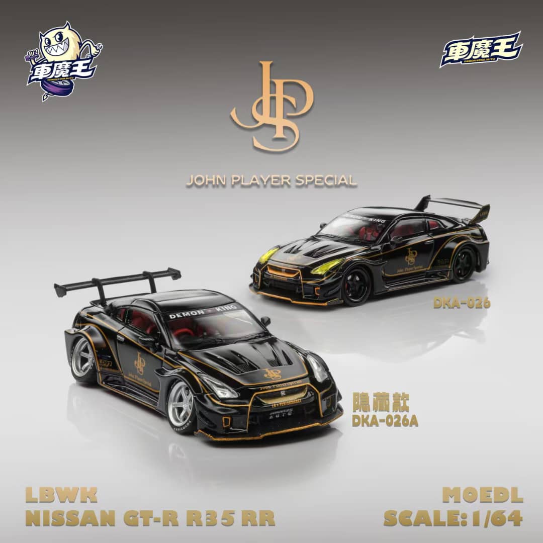(PREORDER) Demon King Auto - Nissan GTR35 RR (Black Gold JPS Livery)