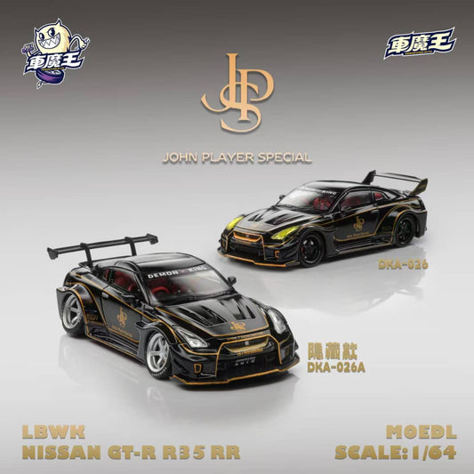 (PREORDER) Demon King Auto - Nissan GTR35 RR (Black Gold JPS Livery)