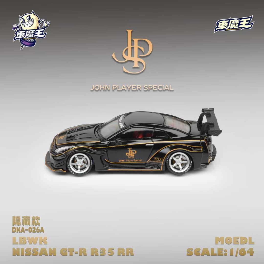 (PREORDER) Demon King Auto - Nissan GTR35 RR (Black Gold JPS Livery)