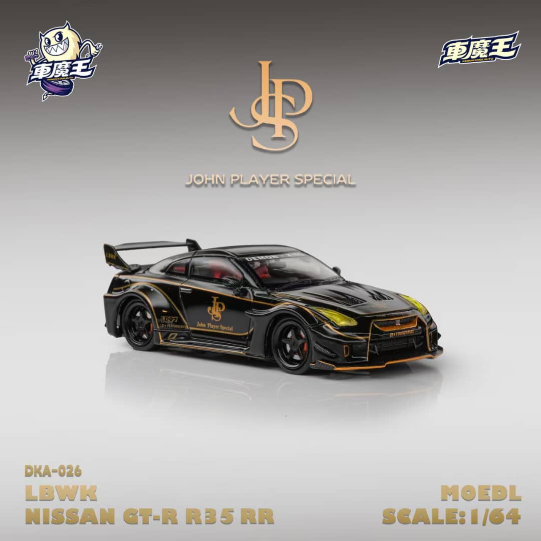(PREORDER) Demon King Auto - Nissan GTR35 RR (Black Gold JPS Livery)