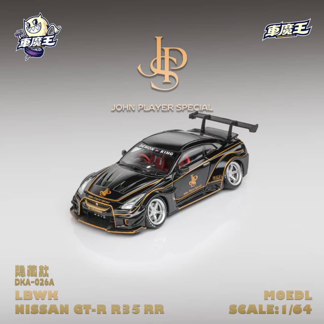 (PREORDER) Demon King Auto - Nissan GTR35 RR (Black Gold JPS Livery)