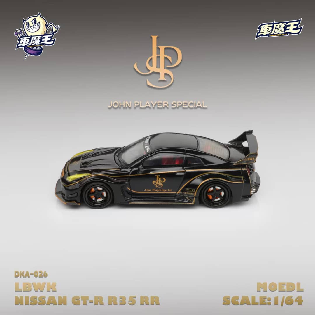 (PREORDER) Demon King Auto - Nissan GTR35 RR (Black Gold JPS Livery)