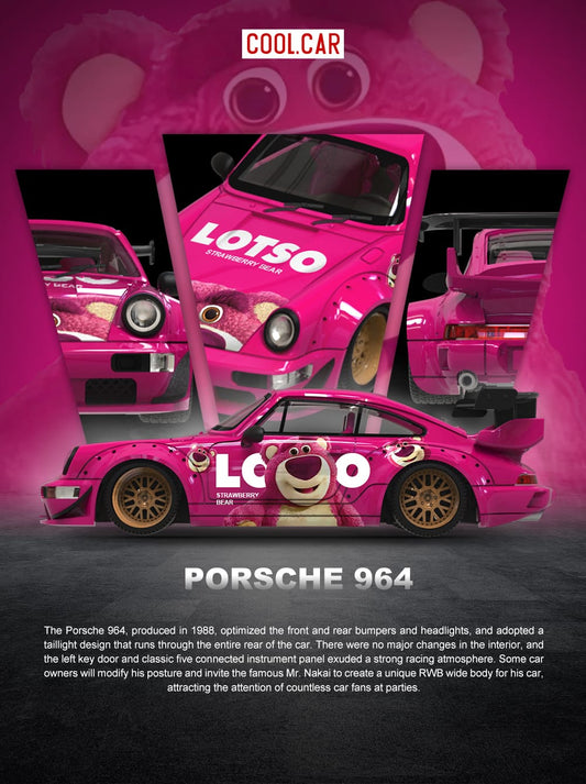 (PREORDER) Cool Car Porsche 964 Latso Strawberry Bear (no figure)
